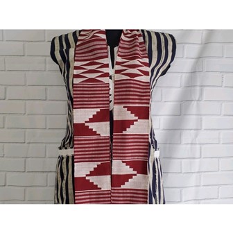 Echarpe en pagne tissé kenté