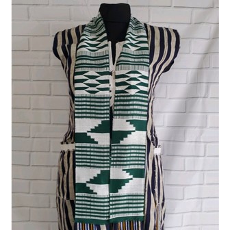 Echarpe en pagne tissé kenté - Photo 2