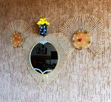 Kit décoration murale avec un grand miroir