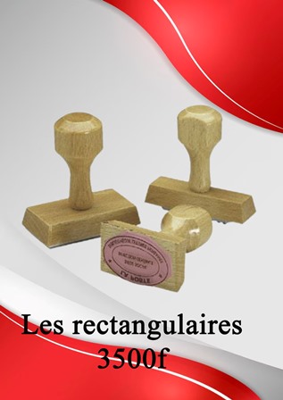 Cachet en bois rectangulaire