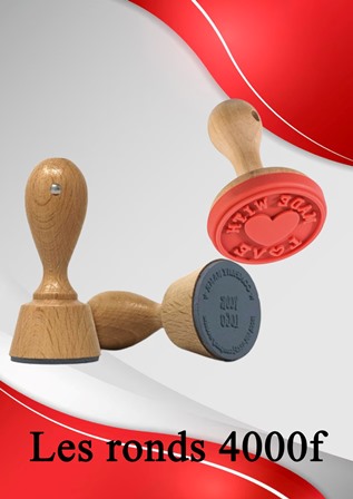 Cachet en bois circulaire