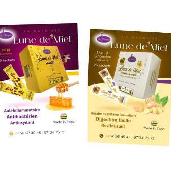 Miel en stick 100% naturel et au gingembre