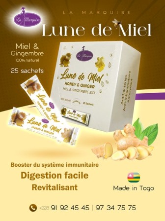 Miel en stick 100% nature au gingembre