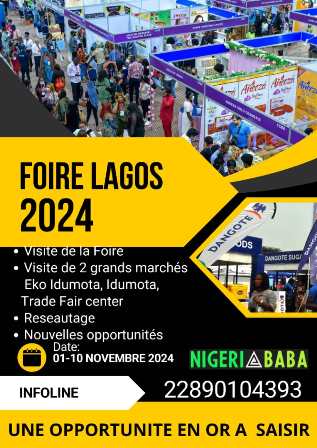 EXPEDITION D'AFFAIRE SUR LA FOIRE LAGOS 2024