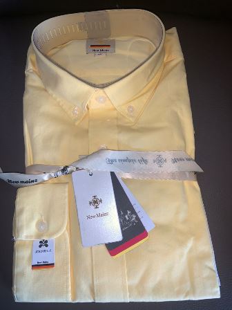 Chemise manche longue jaune moutarde