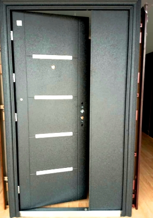 Porte métallique sécurisée turque 1 battant et demi
