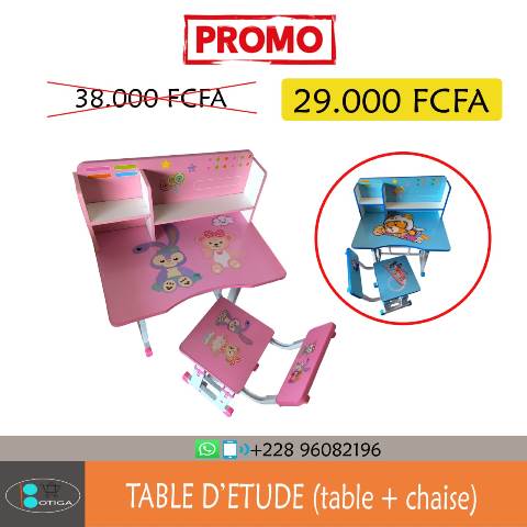 Table d'étude(table + chaise)