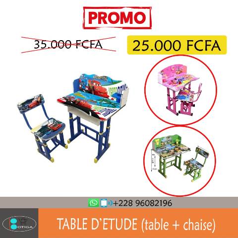 Table d'étude(table + chaise)