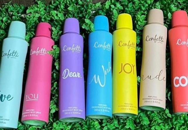 Déodorant confetti